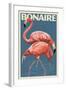 Bonaire, Dutch Caribbean - Flamingo-Lantern Press-Framed Art Print