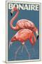 Bonaire, Dutch Caribbean - Flamingo-Lantern Press-Mounted Art Print