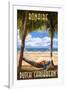 Bonaire, Dutch Caribbean - Hammock and Palms-Lantern Press-Framed Art Print