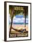 Bonaire, Dutch Caribbean - Hammock and Palms-Lantern Press-Framed Art Print