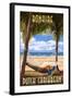 Bonaire, Dutch Caribbean - Hammock and Palms-Lantern Press-Framed Art Print