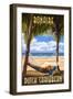 Bonaire, Dutch Caribbean - Hammock and Palms-Lantern Press-Framed Art Print