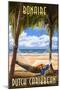 Bonaire, Dutch Caribbean - Hammock and Palms-Lantern Press-Mounted Art Print