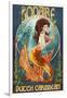 Bonaire, Dutch Caribbean - Mermaid-Lantern Press-Framed Art Print