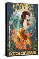 Bonaire, Dutch Caribbean - Mermaid-Lantern Press-Stretched Canvas