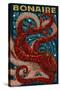 Bonaire, Dutch Caribbean - Octopus Mosaic-Lantern Press-Stretched Canvas