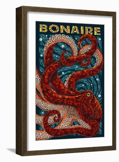 Bonaire, Dutch Caribbean - Octopus Mosaic-Lantern Press-Framed Art Print