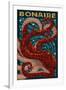 Bonaire, Dutch Caribbean - Octopus Mosaic-Lantern Press-Framed Art Print