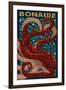 Bonaire, Dutch Caribbean - Octopus Mosaic-Lantern Press-Framed Art Print