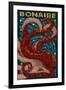 Bonaire, Dutch Caribbean - Octopus Mosaic-Lantern Press-Framed Art Print