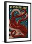 Bonaire, Dutch Caribbean - Octopus Mosaic-Lantern Press-Framed Art Print