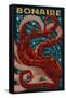 Bonaire, Dutch Caribbean - Octopus Mosaic-Lantern Press-Framed Stretched Canvas