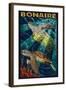 Bonaire, Dutch Caribbean - Sea Turtle Mosaic-Lantern Press-Framed Art Print