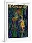 Bonaire, Dutch Caribbean - Seahorse Mosaic-Lantern Press-Framed Art Print