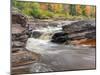 Bonanza Falls, Where the Iron River Glides over Smooth Slanted Rocks.-Julianne Eggers-Mounted Photographic Print