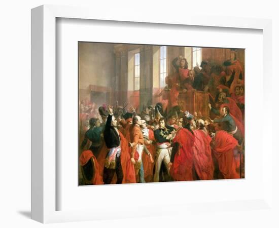 Bonaparte and the Council of Five Hundred at St. Cloud, 10th November 1799, 1840-Francois Bouchot-Framed Giclee Print