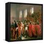 Bonaparte and the Council of Five Hundred at St. Cloud, 10th November 1799, 1840-Francois Bouchot-Framed Stretched Canvas