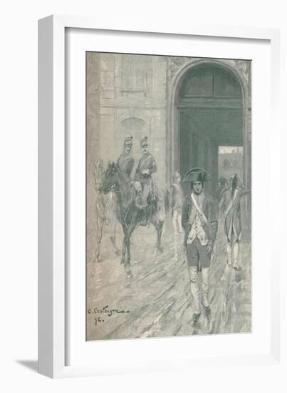 'Bonaparte at the Military School, Paris, 1784', (1896)-M Haider-Framed Giclee Print