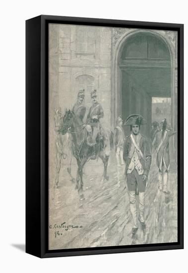 'Bonaparte at the Military School, Paris, 1784', (1896)-M Haider-Framed Stretched Canvas