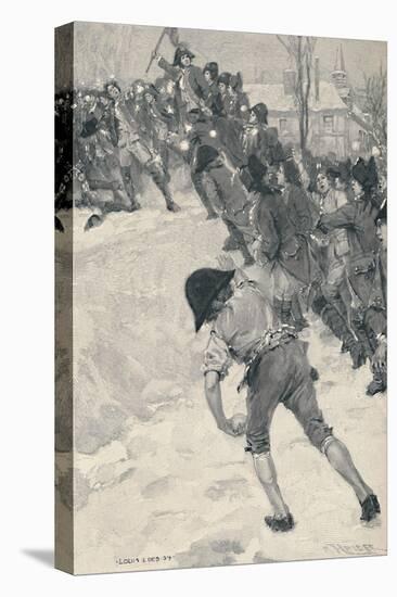 'Bonaparte Attacking Snow Forts at the School of Brienne', 1896-M Haider-Stretched Canvas
