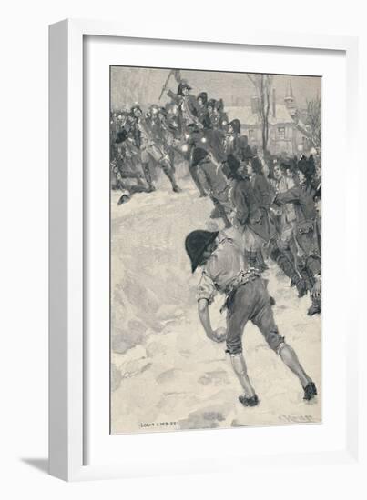 'Bonaparte Attacking Snow Forts at the School of Brienne', 1896-M Haider-Framed Giclee Print
