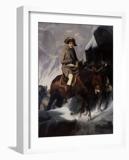 Bonaparte Crossing the Alps-Paul Hippolyte Delaroche-Framed Giclee Print