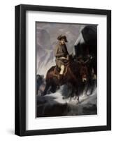 Bonaparte Crossing the Alps-Paul Hippolyte Delaroche-Framed Giclee Print