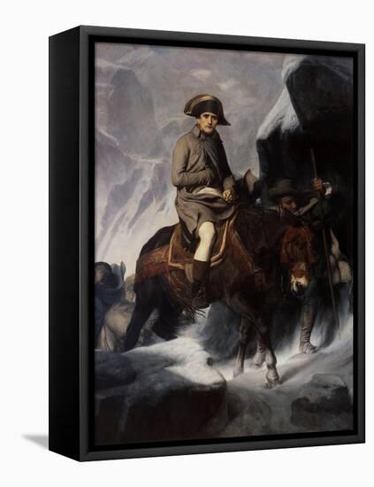 Bonaparte Crossing the Alps-Paul Hippolyte Delaroche-Framed Stretched Canvas