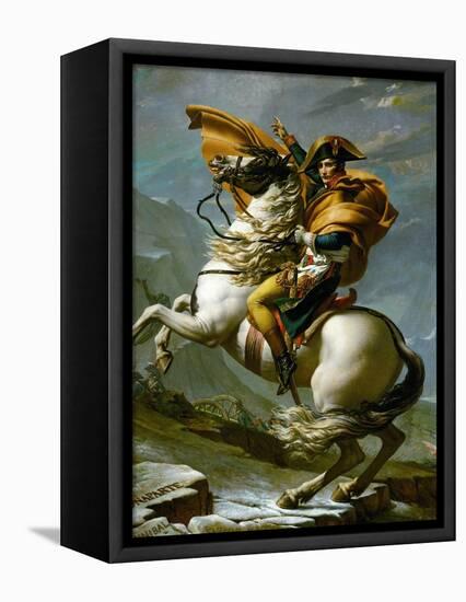 Bonaparte Crossing the Great Saint Bernard Pass, 1801-Jacques-Louis David-Framed Stretched Canvas