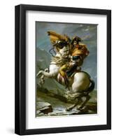 Bonaparte Crossing the Great Saint Bernard Pass, 1801-Jacques-Louis David-Framed Giclee Print