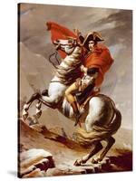 Bonaparte Crossing the St Bernard Pass, May 1800, 1801 Painting by Jacques-Louis David-null-Stretched Canvas