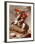 Bonaparte Crossing the St Bernard Pass, May 1800, 1801 Painting by Jacques-Louis David-null-Framed Giclee Print