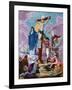 Bonaparte, Restorer of Religion and Supporting the Cross, Allegory on the Concordat, 1802-null-Framed Premium Giclee Print