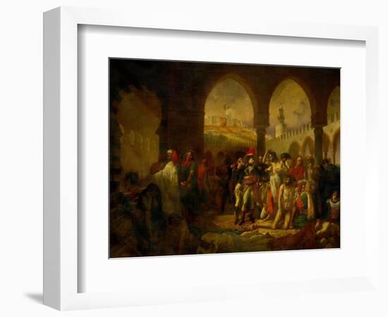 Bonaparte Visits the Plague-Ridden of Jaffa, Painted 1804-Antoine-Jean Gros-Framed Giclee Print