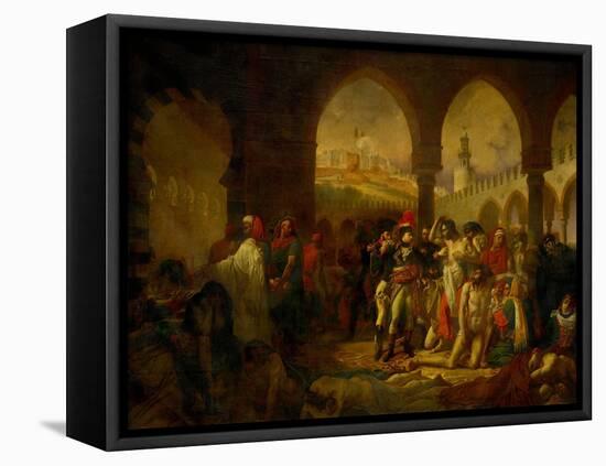 Bonaparte Visits the Plague-Ridden of Jaffa, Painted 1804-Antoine-Jean Gros-Framed Stretched Canvas