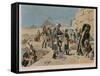 Bonaparte with the Savants in Egypt-Maurice Henri Orange-Framed Stretched Canvas