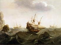 The Ships' Hercules' and 'Eenhorn', off the Coast of Hoorn (Holland), with a Description of the Cit-Bonaventura Peeters-Framed Giclee Print