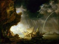 The Ships' Hercules' and 'Eenhorn', off the Coast of Hoorn (Holland), with a Description of the Cit-Bonaventura Peeters-Framed Giclee Print