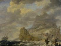 Seascape with Sailors Sheltering from a Rainstorm, mid 17Th Century (Oil on Panel)-Bonaventura Peeters-Giclee Print