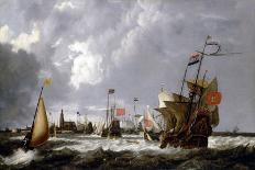 The Ships' Hercules' and 'Eenhorn', off the Coast of Hoorn (Holland), with a Description of the Cit-Bonaventura Peeters-Framed Giclee Print