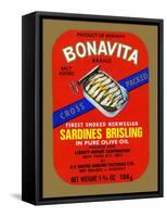 Bonavita Brand Sardines Brisling-null-Framed Stretched Canvas