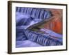 Bond Falls with Fall Color Reflections, Bruce Crossing, Michigan, USA-Claudia Adams-Framed Photographic Print