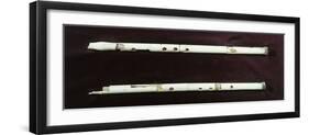 Bone flutes, Ancient Egyptian, Ptolemaic period, c305-30 BC-Werner Forman-Framed Photographic Print