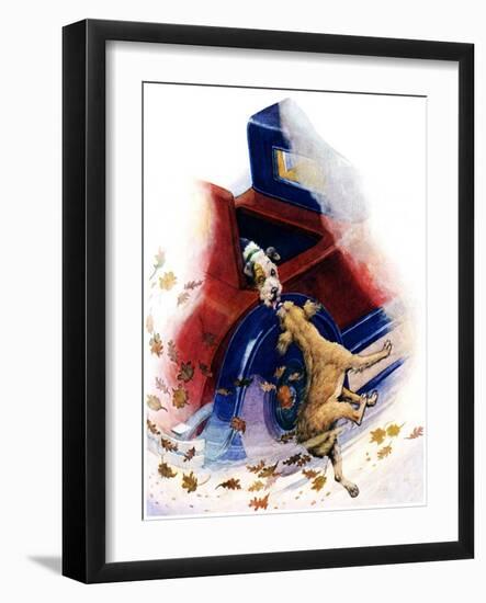 "Bone of Contention,"January 4, 1930-Robert L. Dickey-Framed Premium Giclee Print