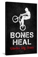 Bones Heal Chicks Dig Scars BMX Sports Poster Print-null-Stretched Canvas