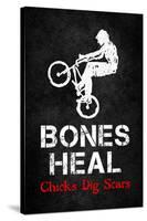 Bones Heal Chicks Dig Scars BMX Sports-null-Stretched Canvas