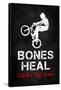 Bones Heal Chicks Dig Scars BMX Sports-null-Framed Stretched Canvas