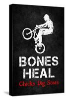 Bones Heal Chicks Dig Scars BMX Sports-null-Stretched Canvas