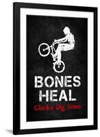 Bones Heal Chicks Dig Scars BMX Sports-null-Framed Art Print