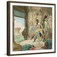 Boney and Talley, the Corsican Carcase - Butcher's Reckoning Day, Published by Hannah Humphrey,…-James Gillray-Framed Giclee Print